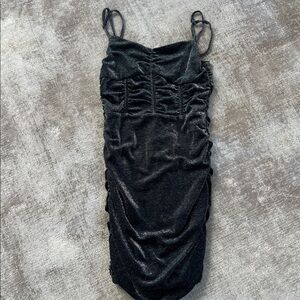 Katie J NYC Black Dress with Ruched Detail Girls XL